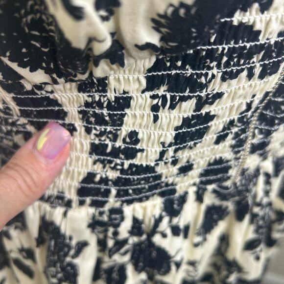 The Drop Women's Daksha Cotton Smocked Zipper Detail Dress Size Medium - Picture 4 of 6